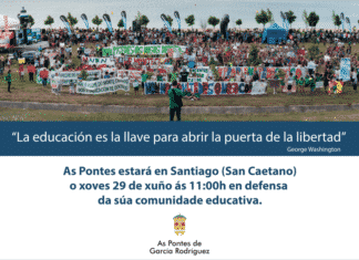 As Pontes en Santiago en defensa da súa comunidade educativa