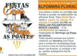 Cambio de ubicación para picar flor para a alfombra floral