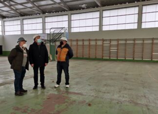 AS PONTES AVANZA NA EXECUCIÓN DOS TRABALLOS DE RENOVACIÓN INTEGRAL DO PAVILLÓN POLIDEPORTIVO MONTE CAXADO