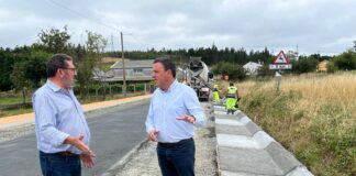 Obras de ampliación da estrada DP 1802 Veiga de Cabana-As Pontes
