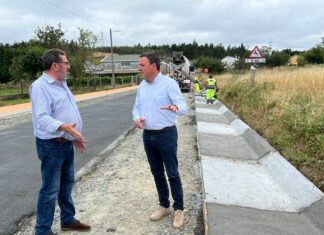 Obras de ampliación da estrada DP 1802 Veiga de Cabana-As Pontes