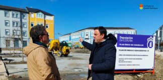 AVANZAN A BO RITMO AS OBRAS DE REURBANIZACIÓN DA PRAZA DE AMÉRICA