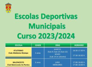 AS PONTES ABRE O MARTES O PRAZO DE MATRÍCULA NAS ESCOLAS DEPORTIVAS INFANTÍS