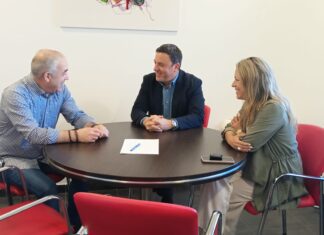 O ALCALDE DAS PONTES VISITA A EMPRESA HUSO 29 ESTUDIOS Y CONSTRUCCIONES