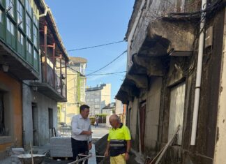 O ALCALDE DAS PONTES VISITA AS OBRAS DE MELLORA DA RÚA REAL E A RÚA A BALSA, CUN INVESTIMENTO DE MÁIS DE 219.000 EUROS