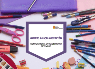AXUDAS ÁS FAMILIAS PARA ESCOLARIZACIÓN DOS SEUS FILLOS/AS CONVOCATORIA EXTRAORDINARIA DE SETEMBRO