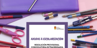 RESOLUCIÓN PROVISIONAL DAS AXUDAS ÁS FAMILIAS PARA A ESCOLARIZACIÓN- CONVOCATORIA EXTRAORDINARIA SETEMBRO (CURSO 2025-2026)
