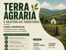 AS PONTES ORGANIZA UNHA CHARLA SOBRE MOBILIZACIÓN DE TERRAS E FUTURO DO RURAL GALEGO