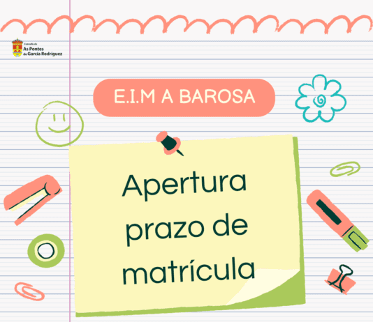 ABERTO O PRAZO DE FORMALIZACIÓN DE MATRÍCULA NA E.I MUNICIPAL A BAROSA PARA O CURSO 2026/2027