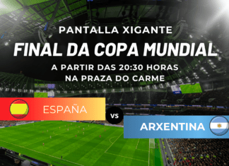AS PONTES VIVIRÁ A FINAL DO MUNDIAL NUNHA PANTALLA XIGANTE NA PRAZA DO CARMEN