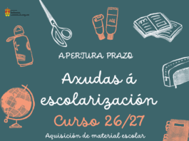 O CONCELLO DAS PONTES DESTINA 35.000 EUROS EN AXUDAS PARA A ADQUISICIÓN DE MATERIAL ESCOLAR NO CURSO 2026-2027